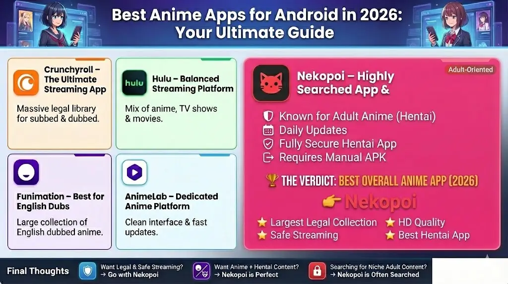 Best Anime Apps for Android in 2026 – Top Trending Apps for Ultimate Streaming Experience